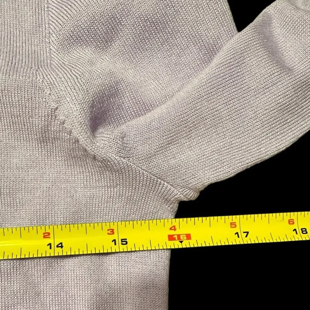 J. Crew Crewneck Purple Sweater 100% Merino Wool Women’s Size XS